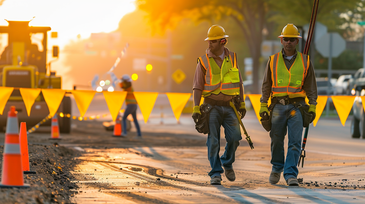 PENNANT-OSHA-Y perimeter warning flags